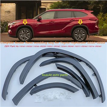 Ansamblu apărătoare pentru Toyota Highlander 2020-2022 75085-0E020 75086-0E020 75087-0E040 75088-0E040 75077-0E060 75078-0E060